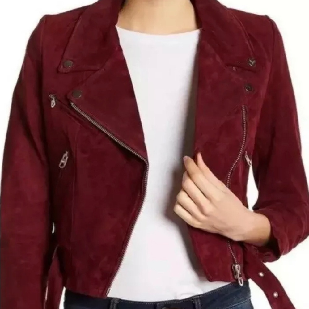 Maroon suede jacket
